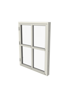 Glasdelande träpost