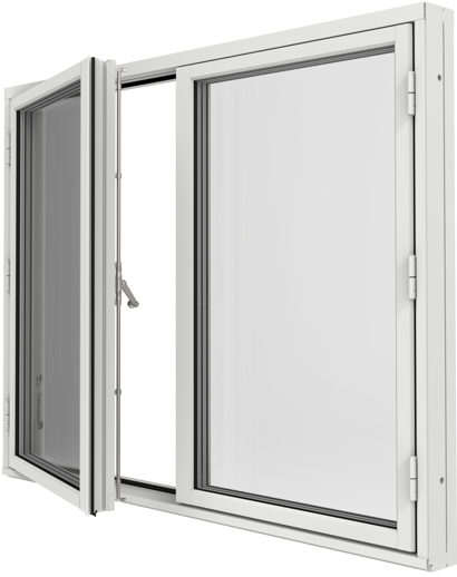 Retro, Sidhängt 2-luft mötesfönster utsida öppen